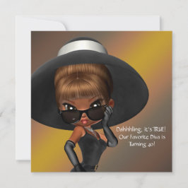 Leuke Favoriete Diva Vrouw Zwart 40e Verjaardagsfe Kaart