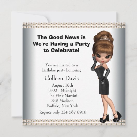 Leuke Favoriete Diva Vrouwen Elk Nummer Verjaardag Kaart (Achterkant)