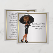 Leuke favoriete Diva Vrouwen Zwart 40ste Verjaarda Kaart (Voorkant / Achterkant)