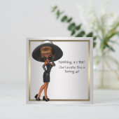 Leuke favoriete Diva Vrouwen Zwart 40ste Verjaarda Kaart (Staand voorkant)