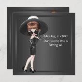 Leuke favoriete Diva Vrouwen Zwart 40ste Verjaarda Kaart (Voorkant / Achterkant)