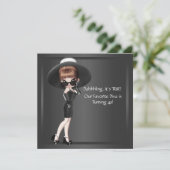 Leuke favoriete Diva Vrouwen Zwart 40ste Verjaarda Kaart (Staand voorkant)