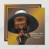 Leuke favoriete Diva Vrouwen Zwart 40ste Verjaarda Kaart (Voorkant / Achterkant)