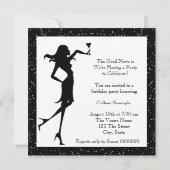 Leuke favoriete Diva Vrouwen Zwart 40ste Verjaarda Kaart (Achterkant)