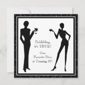 Leuke favoriete Diva Vrouwen Zwart 40ste Verjaarda Kaart (Voorkant)