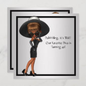 Leuke favoriete Diva Vrouwen Zwart 40ste Verjaarda Kaart (Voorkant / Achterkant)