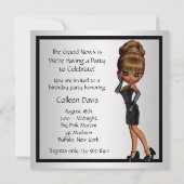 Leuke favoriete Diva Vrouwen Zwart 40ste Verjaarda Kaart (Achterkant)