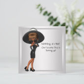 Leuke favoriete Diva Vrouwen Zwart 40ste Verjaarda Kaart (Staand voorkant)