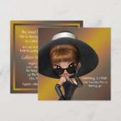 Leuke favoriete Diva Vrouwen Zwart 40ste Verjaarda Kaart (Voorkant / Achterkant)