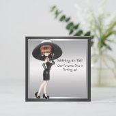 Leuke Favoriete Diva Vrouwen Zwart 40ste Verjaarda Kaart (Staand voorkant)