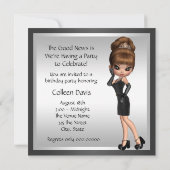 Leuke favoriete Diva Vrouwen Zwart Verjaardag Kaart (Achterkant)