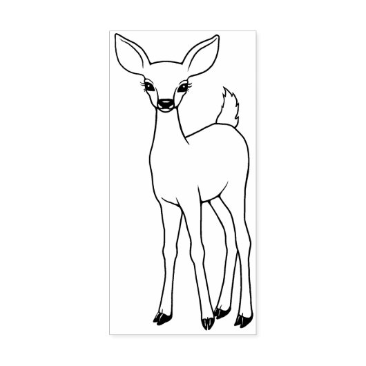 Leuke Fawn Herten Rubber Stamp Rubberstempel (Afrduk)