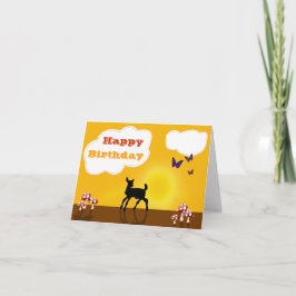 Leuke Fawn - het Gelukkige Wenskaart van de Kaart