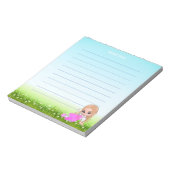 Leuke fee en bloemen gevoerd notitieblok (Linkerzijde)