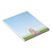 Leuke fee en bloemen notitieblok (Schuin)