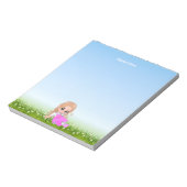 Leuke fee en bloemen notitieblok (Linkerzijde)