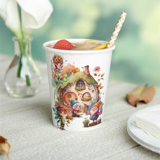Leuke fee en gnoom papier cup papieren bekers (Insitu)