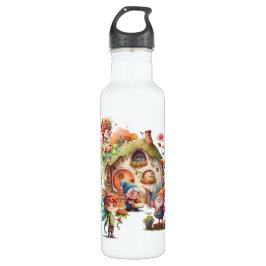 Leuke fee en kabouter waterfles waterfles 