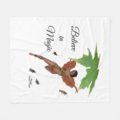 Leuke fee met bruine vleugels fleece deken (Voorkant (Horizontaal))