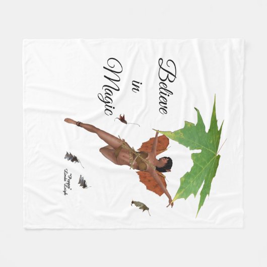 Leuke fee met bruine vleugels fleece deken (Voorkant (Horizontaal))