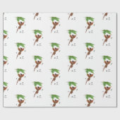 Leuke fee met bruine vleugels inpakpapier (Vlak)