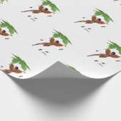 Leuke fee met bruine vleugels inpakpapier (Hoek)