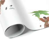 Leuke fee met bruine vleugels inpakpapier (Rol Hoek)