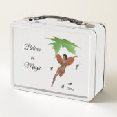 Leuke fee met bruine vleugels lunchbox (Achterkant)