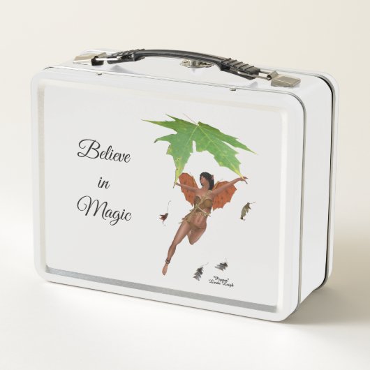 Leuke fee met bruine vleugels lunchbox (Achterkant)