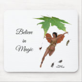 Leuke fee met bruine vleugels Muismat (Voorkant)