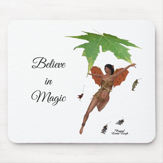 Leuke fee met bruine vleugels Muismat (Voorkant)