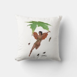 Leuke fee met bruine vleugels Sierkussen