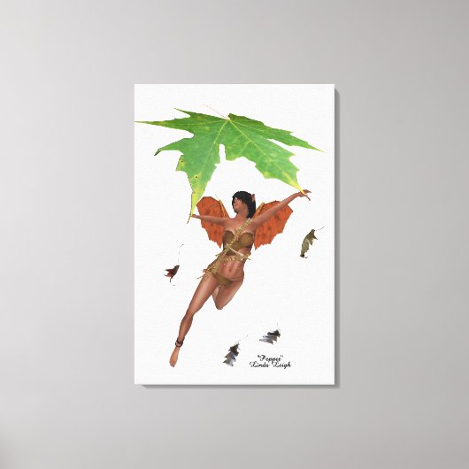 Leuke fee met bruine vleugels uitgerekte canvas pr (Voorkant)