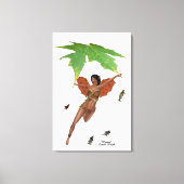 Leuke fee met bruine vleugels uitgerekte canvas pr (Voorkant)