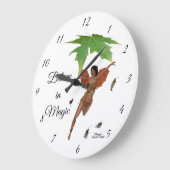 Leuke fee met bruine vleugels wandklok (Hoek)