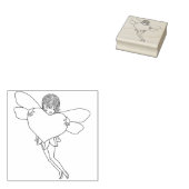 Leuke fee met een groot hart rubberstempel (Gestempeld)