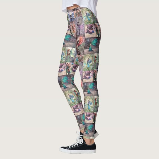 Leuke feeën Collage Fantasy Art Leggings (Links)