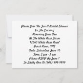 Leuke & feestelijke Antiek bruidsdouche Uitnodigin Kaart (Achterkant)