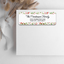 Leuke feestelijke botanische bessen retouradres