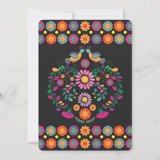 Leuke & feestelijke bruiloft Fiesta Mexicaanse blo Kaart (Achterkant)
