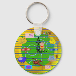 Leuke feestelijke Cartoon Sleutelhanger