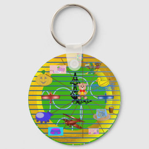 Leuke feestelijke Cartoon Sleutelhanger