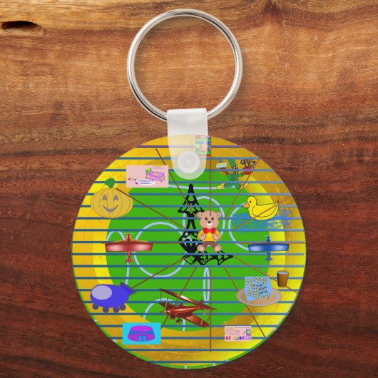 Leuke feestelijke Cartoon Sleutelhanger (Voorkant)