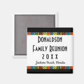 Leuke Feestelijke Familie Reünie Keepsake Souvenir Magneet (Voorkant / Achterkant)