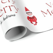 leuke feestelijke feestelijke feestdagen voor kers cadeaupapier (Rol Hoek)