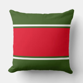 Leuke feestelijke felrode donkergroene vakantiestr kussen