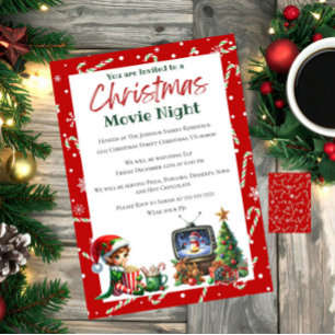 Leuke feestelijke film Night Christmas Party Kaart