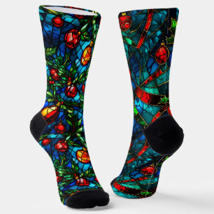 Leuke feestelijke Glas in lood Oneven Sokken
