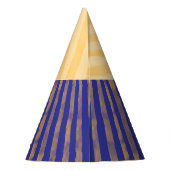 Leuke feestelijke Happy New Year middernacht blauw Feesthoedjes (Achterkant)