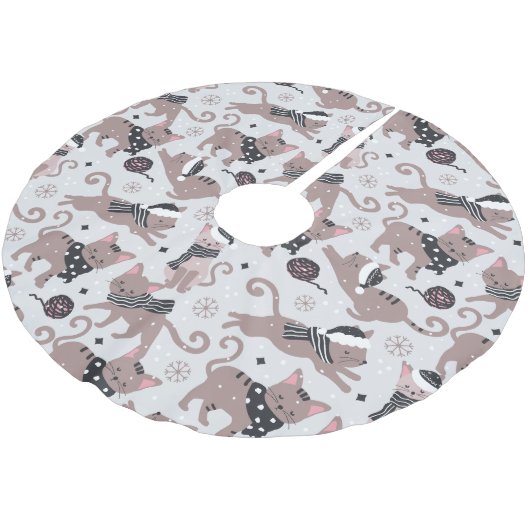 Leuke feestelijke kat kerstpatroon kerstboom rok (Gekanteld)